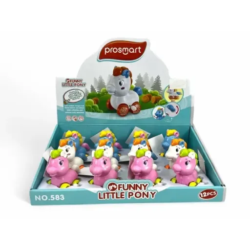 اسباببازی کوکی پونی PROSMART مدل 583 Pony Wind-Up Toy رنگ سفید