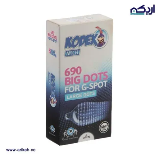 کاندوم خار درشت کدکس مدل Big Dot بسته 10 عددی