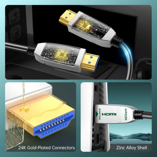 کابل 20 متری HDMI 4K فیبر نوری برند FEIZLINK