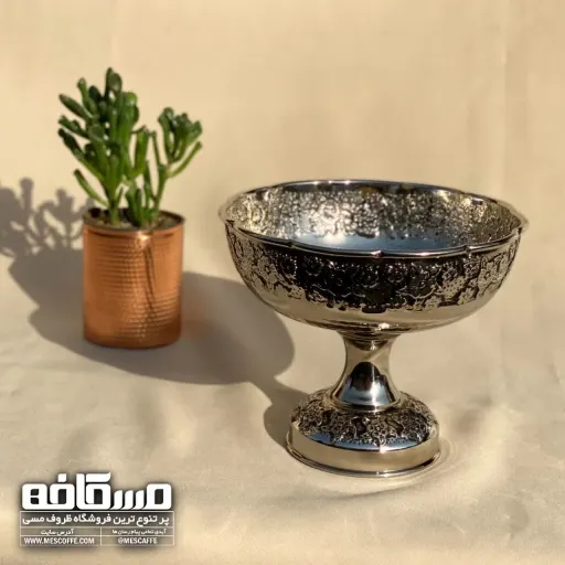 شکلات خوری مسی کروم (مدل گلبرگ/کد 758 )