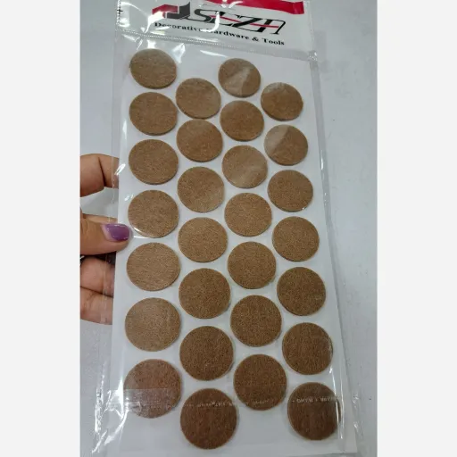 زیر پایه مبلی ضربه گیر نمدی گرد قطر3 ( لاهیج یراق )
