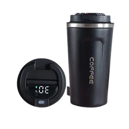 تراولماگ دماسنج دار 510 میل برند COFFEE رنگ صورتی
