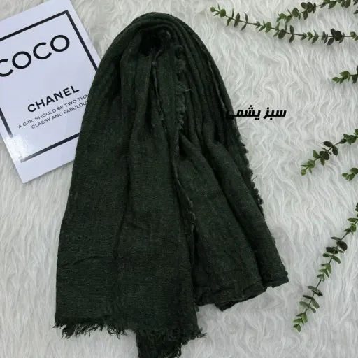 شال کریشه عنکبوتی قواره 190 در 55 سانتیمتر بدون چروک و سُر خوردن گزینه ها سبز