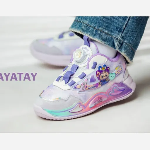 کفش اسپرت دخترانه دیسکی چراغدار زیره تزریق کیفیت اعلا با ارسال رایگان  سایز و رنگ صورتی 37