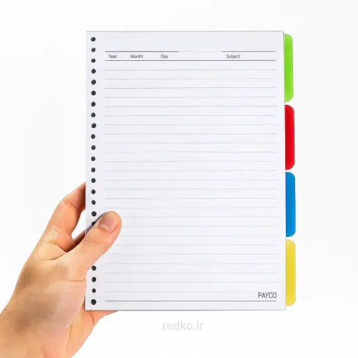 کاغذ کلاسور 26 سوراخ 100 برگ پایکو در مداد قرمز