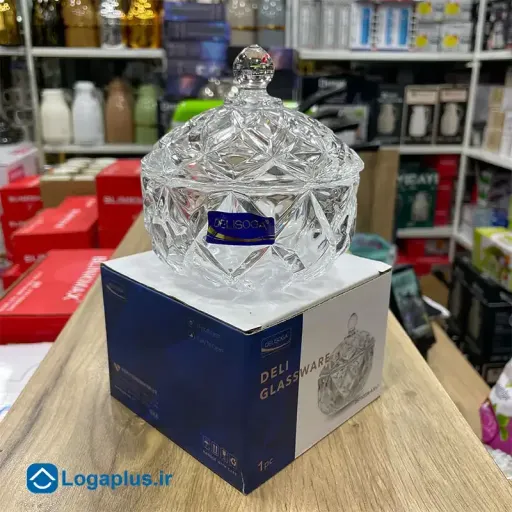 قندان بلور Delisoga طرح الماسی DSTG2056 (پسکرایه)
