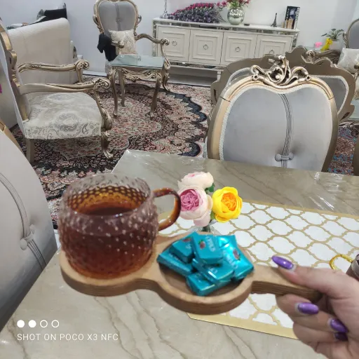 زیر لیوانی دوخونه دسته دار چوبی عالیییی و کاربردی 