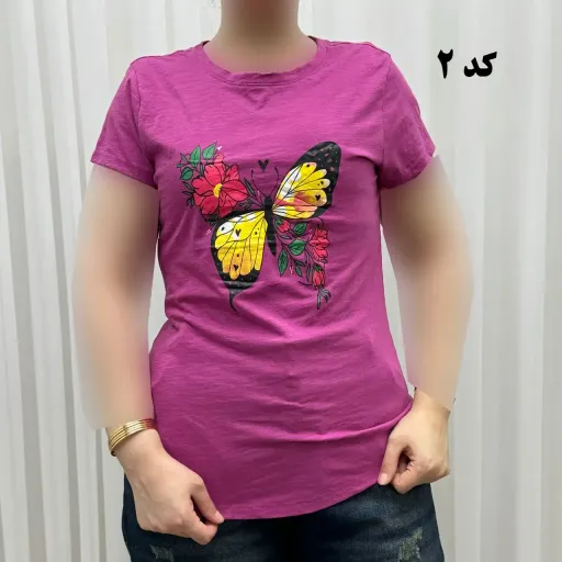 تیشرت طرحدار وارداتی کد 1172 بدون آبرفت و رنگ رفت چروک نمیشود سایزبندی کامل گزینه ها کد-2 | سایز m