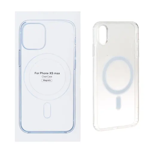 قاب مگ سیف شفاف با قابلیت شارژ MagSafe آیفون مدل Apple iPhone X Max / XS Max رنگ شفاف