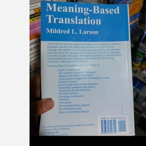  کتاب اصول و مبانی نظری ترجمه Meaning-based Translation 2nd Edition ( Mildred L.Larson )