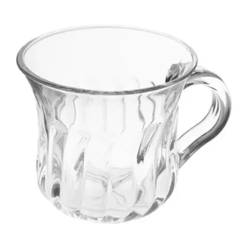 فنجان شیشه و بلور اصفهان مدل سارینا بسته 6 عددی رنگ بی رنگ شفاف
