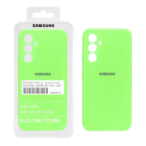 قاب سیلیکونی پاک کنی اورجینال درجه یک Samsung Galaxy A54 (پک دار) رنگ سبز فسفری