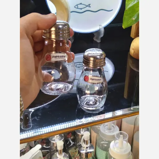 نمکدان شیشه ای طرح خمره