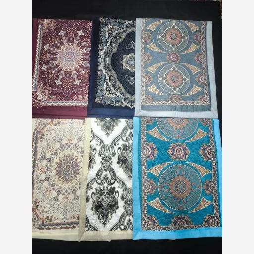 تشک کناره اتاقی شاه نشین مخمل شانل رنگ رنگبندی دارد