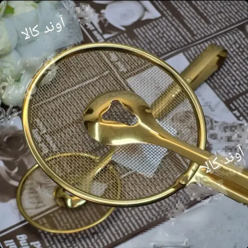 انبر روغن گیر استیل طلایی ضدزنگ