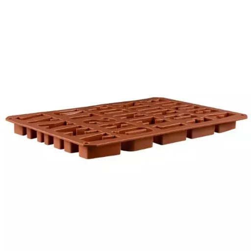 قالب شکلات طرح حروف انگلیسی کد Mhr-415 رنگ آجری
