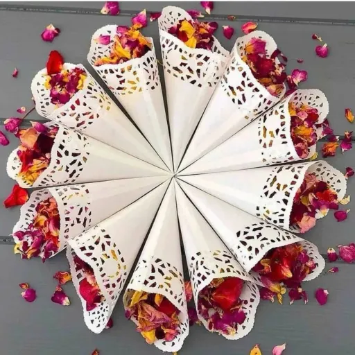 کاغذدانتل یا گیپور قطر 13 سانت بسته 100 عددی