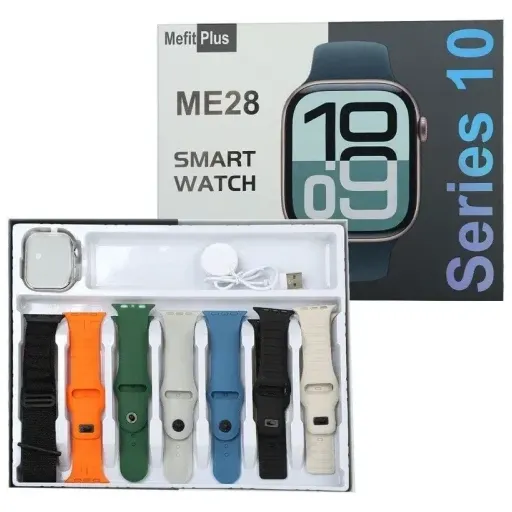 ساعت هوشمند طرح اپل واچ سری 10 Mefit Plus مدل me28 رنگ نقره ای