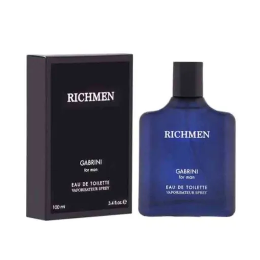 ادکلن مردانه گابرینی Richmen Black Gabrini حجم 100 میل محصول ترکیه 