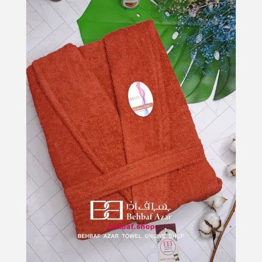 حوله پالتویی L تنپوش بهباف آذر رنگ آجری