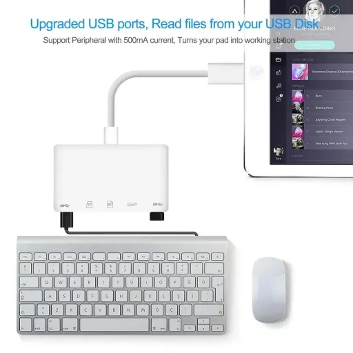 هاب لایتنینگ اپل کارت خوان آیفون SD TF، هاب 5 در 1