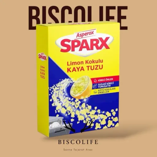 نمک ماشین ظرفشویی Asperox Sparx با رایحه لیمو 1.5 کیلوگرمی