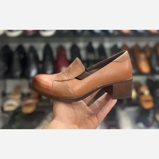کفش پاشنه دار چرم زنانه عسلیرویه چرم گاوی طبی سایز 37 تا 40 گزینه ها 37