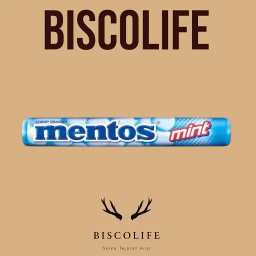آبنبات خوشبوکننده دهان منتوس با رایحه نعنا تازه Mentos Fresh Mint وزن 37.5 گرم