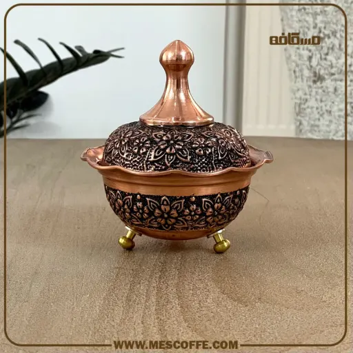 قندان مسی 3 پایه لاله(کد1747)