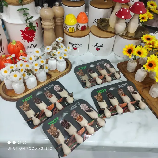 پیمانه چوبی ادویه جات قیمت برای4عدد میباشد