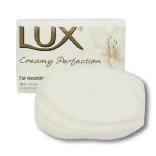 پک 10 تایی صابون LUX (لوکس) اصلی حاوی عصاره گل های سفید 85 گرمی مدل Creamy Perfection