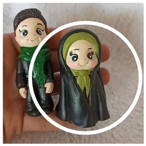 قالب سیلیکونی دختر چادری مناسب برای شمع و سنگ مصنوعی