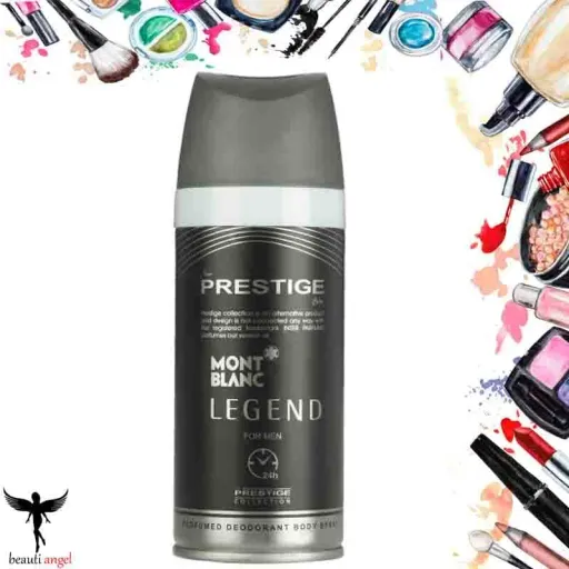 اسپری دئودورانت مردانه پرستيژ مدل Legend Mont Blanc حجم 150 ميل ا Prestige Legend Mont Blanc Deodorant Spray For Men 150