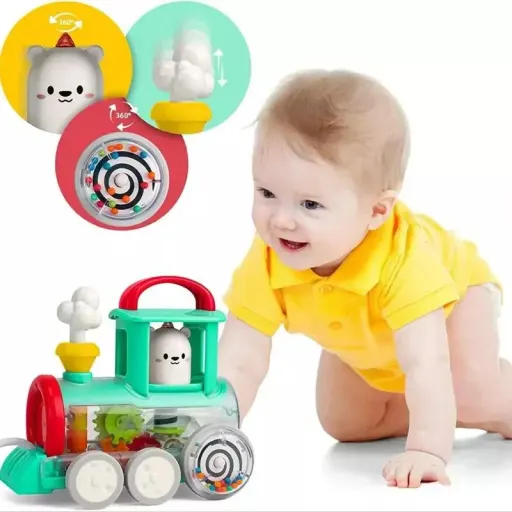 قطار نخکش و آموزشی HOLA Toys E7995A  اسباببازی آموزشی نوزادان