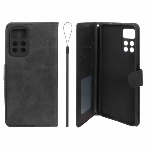 کیف موبایل مگنتی جاکارتی درجه یک داخل خز MNC Plus مدل Xiaomi Redmi Note 11 Pro Plus رنگ مشکی