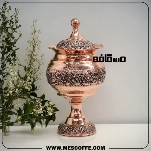 شکلات خوری پایه دار مسی گلبرگ