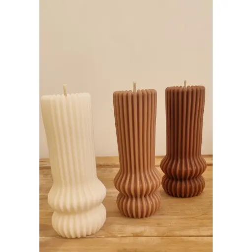 شمع استوانه ای شیار دار