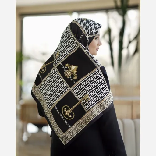 روسری ابریشم توییل پازل پیچازی