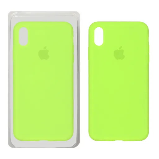 قاب سیلیکونی پاک کنی اورجینال درجه یک Apple iPhone X Max / iPhone XS Max (پک اصلی) رنگ فسفری