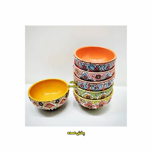 ماست خوری داخل رنگی سفال میناکاری