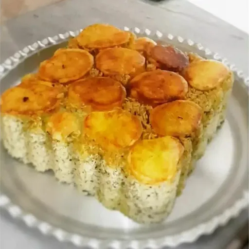 قالب کیک به گز مدل شارلوت مربع کف برجسته گرانیتی رنگ چند رنگ