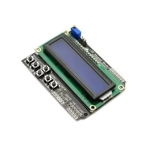 ماژول شیلد نمایشگر LCD کاراکتری 1602 دارای کلیدهای کنترلی
