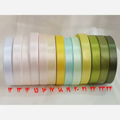 روبان ساتن سیزده میلیمتر از کد 12 تا 24 کد کد 12