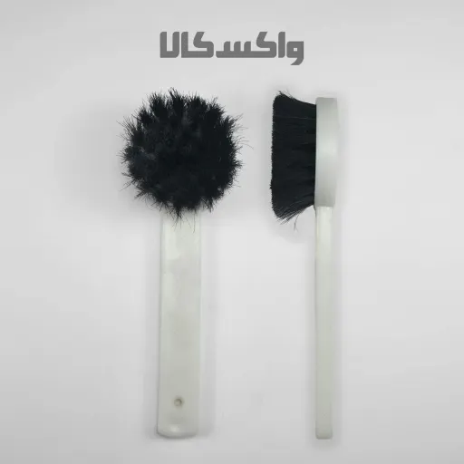 فرچه واکس کفش صنعتی پرز مویی دسته پلاستیکی