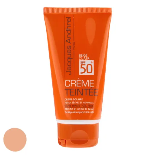 کرم ضد آفتاب رنگی بژ روشن ژاک اندرل پاریس SPF 50 پوست خشک حجم 50ML