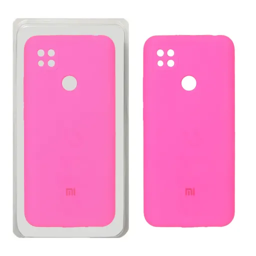 قاب سیلیکونی اورجینال پاک کنی درجه یک شیائومی مدل Xiaomi Redmi 10A / Redmi 9C / Poco C31 (پک اصلی) رنگ صورتی فانتزی