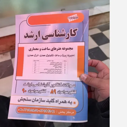سوالات کنکور کارشناسی ارشد  با پاسخ (مجموعه هنرهای ساخت و معماری )