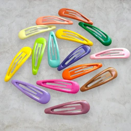 گیره سر تق تقی رنگی (پک 10 عددی)