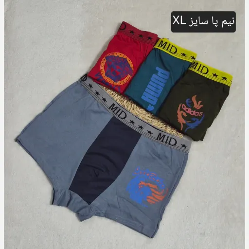 شورت مردانه نیم پا سایزبندی و رنگبندی متنوع باکیفیت سایز 2XL سورمه ای