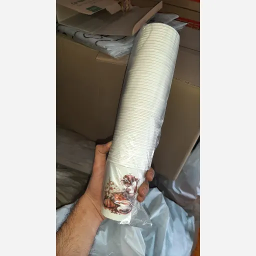لیوان کاغذی 188 گرم بسته 50 عددی